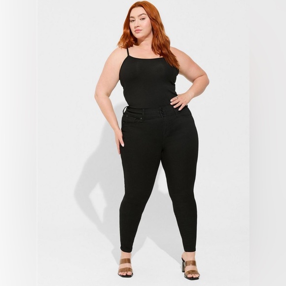 EUC Torrid black Super Soft Jegging high waisted size 22R - Picture 1 of 5